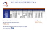 speeldata voorjaarscompetitie 2018